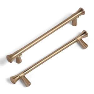 Six Elegant Gold Cabinet Handles Pulls Bars
